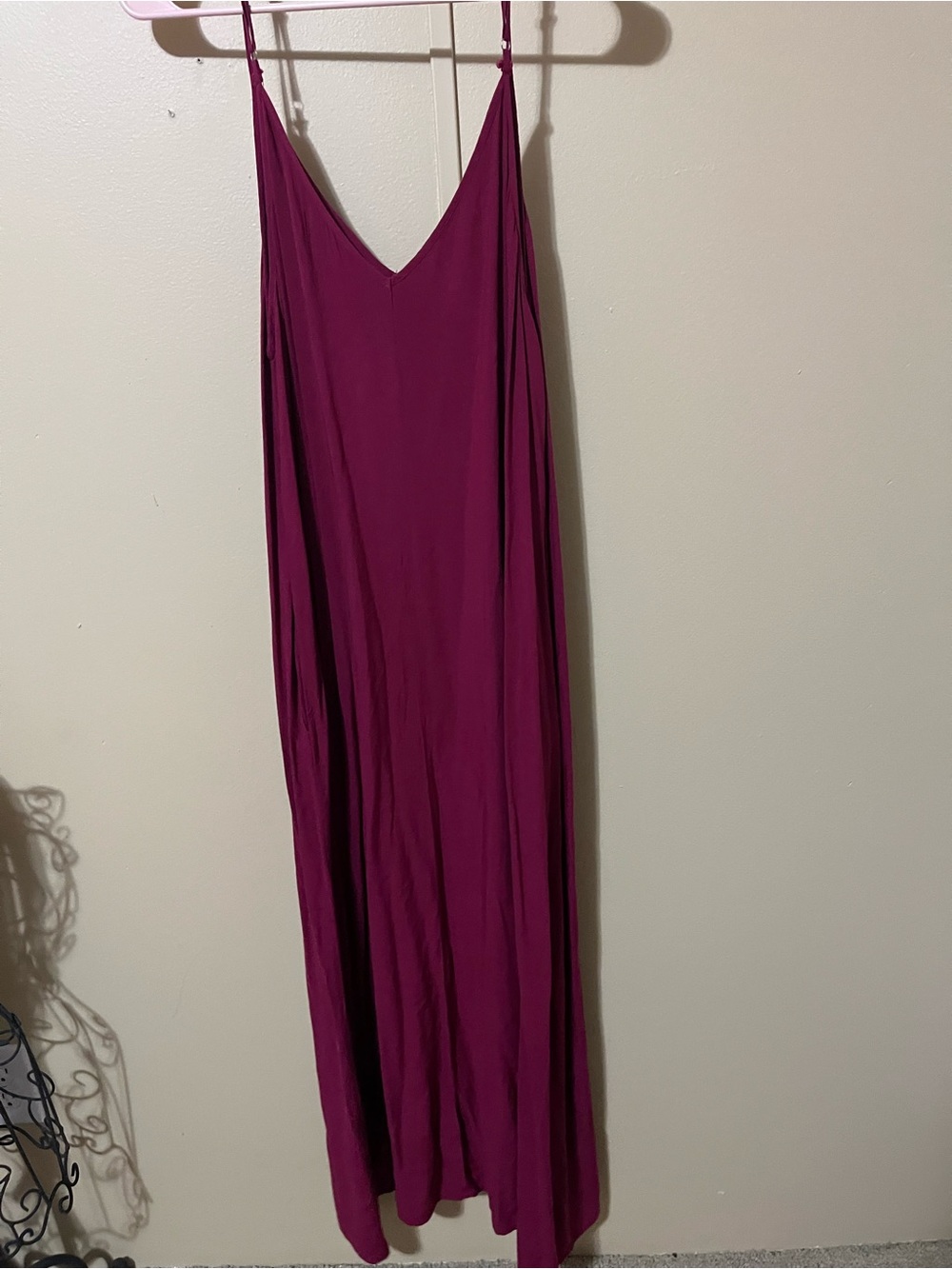 Slip Maxi Dress in Deep Berry - Women